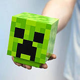 Світильник-нічник Minecraft Charged Creeper Light зі звуком крипера Зелений, фото 4