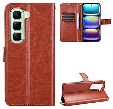 Чохол книжка Book case для Infinix Hot 50 4G (X6882) / коричневий, фото 3