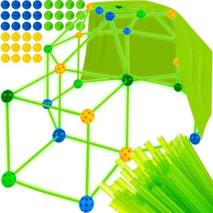Конструктор Солом'яні блоки , 100 штук , намет Kruzzel 24536 Польща, фото 1