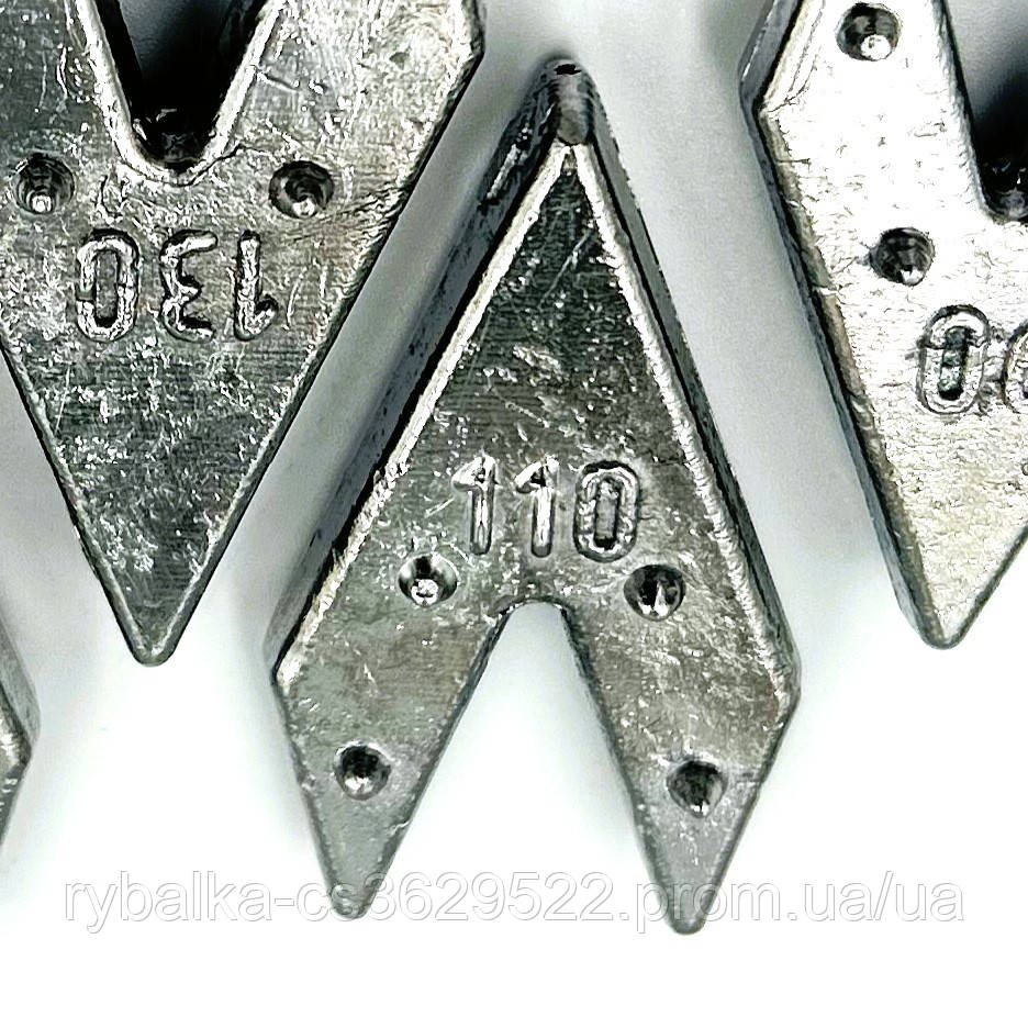 Грузило "Ластівчин хвіст" 110 грам (10 шт.)