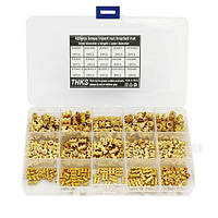 Гайка закладна м2 м3 м4 м5 з накаткою і внутрішньою різзю латунна 420 шт (006017)