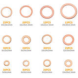 Шайба мідна 5 6 8 10 12 14 16 20 мм 280 шт (006130), фото 2