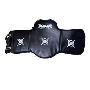 Захисний жилет для єдиноборств тренерський BOXER шкіряний чорний