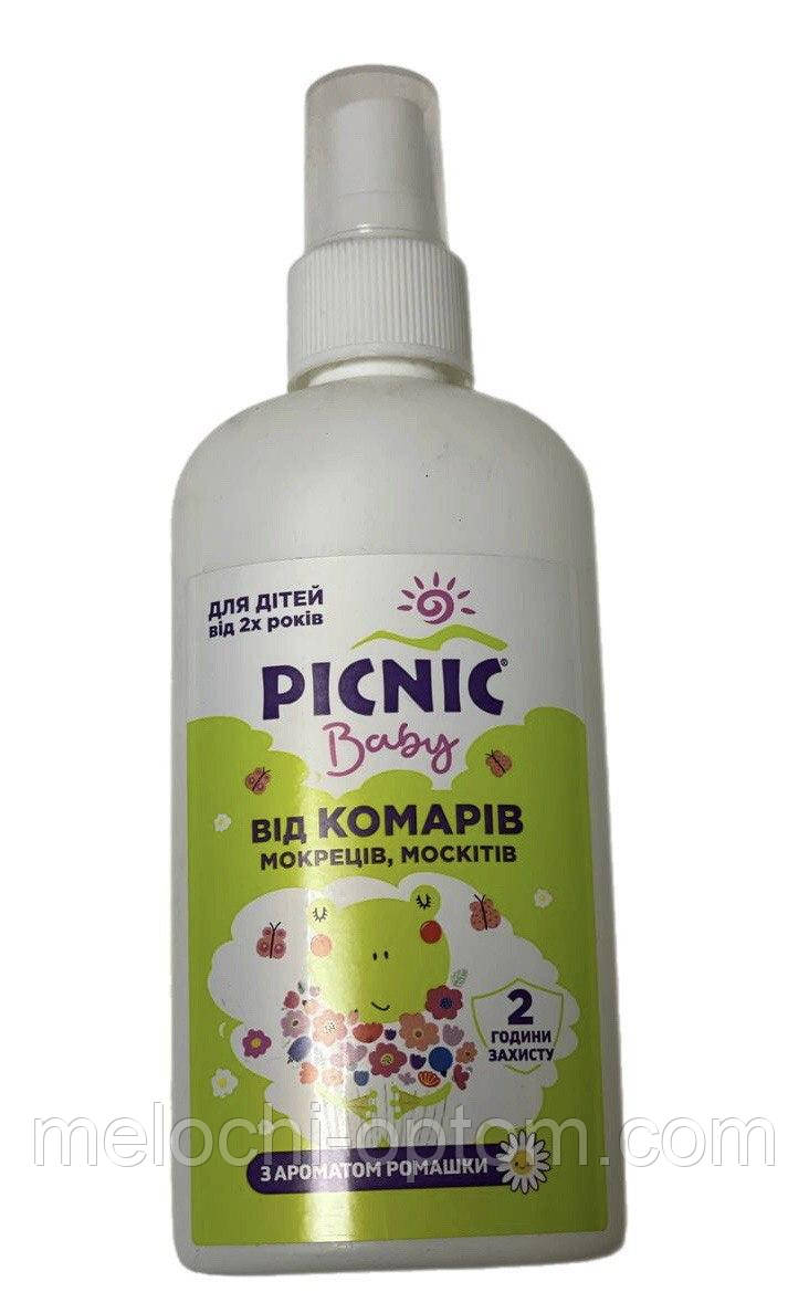Дитячий спрей від комарів PICNIC Baby 100ml з ароматом ромашки.