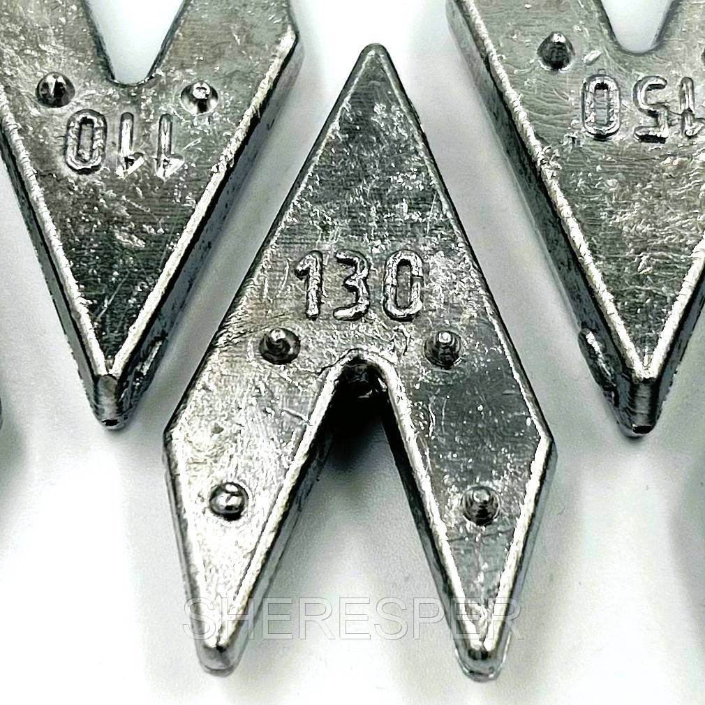 Грузило "Ластівчин хвіст" 130 грам (10 шт.)