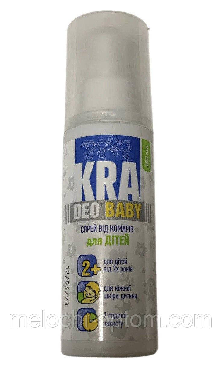Лосьйон-спрей від комарів KRA BABY спрей від комарів дитячий 100мл.