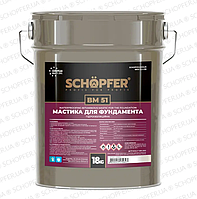 Мастика бітумна для гідроизоляції фундамента 18кг SCHOPFER