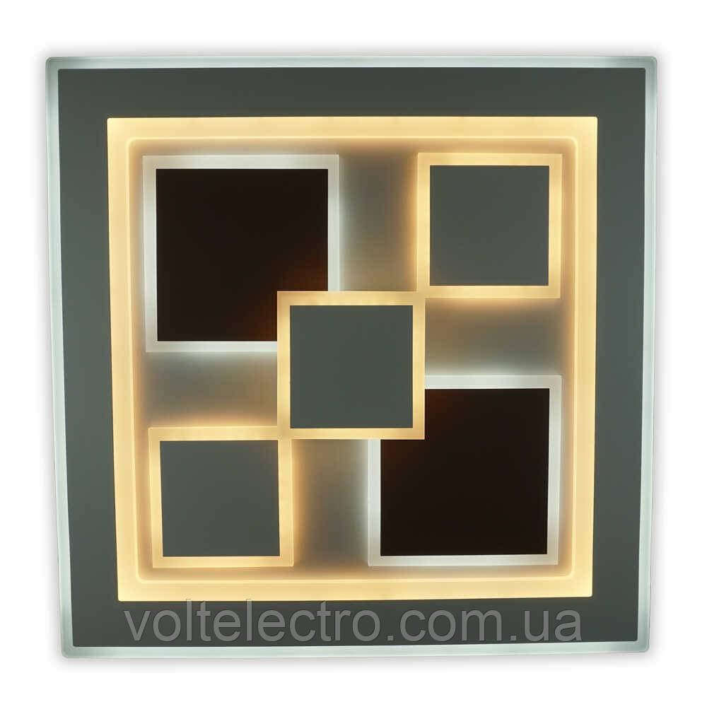 Світильник LED smart OXFORD+пульт 110W 3000-6000K IP20 коричневий квадрат ( 220435 ), фото 1