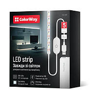 Світлодіодна LED стрічка ColorWay 5м USB холодний білий (CW-LD05)