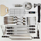 Набір для шашлику подарунковий у шкіряній коробці Зубр 2.0 ELIT BS69, фото 5