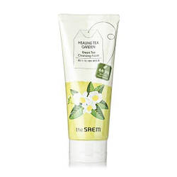 Пінка для вмивання з екстрактом зеленого чаю The Saem Healing Tea Garden Green Tea Cleansing Foam 150ml