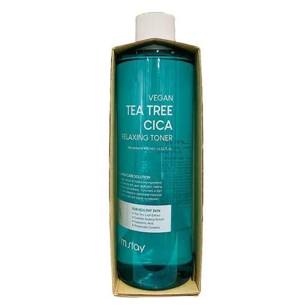 Заспокійливий тонік з олією чайного дерева Farmstay Vegan Tea Tree Cica Relaxing Toner 400ml, фото 1