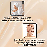 Рушник для голови з гудзиком копюшон для ванної сушки бані сауни пляжа басейну Hechpro рожевий (158), фото 5
