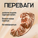 Рушник для голови з гудзиком копюшон для ванної сушки бані сауни пляжа басейну Hechpro рожевий (158), фото 3