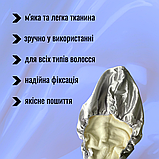 Рушник для голови з гудзиком копюшон для ванної сушки бані сауни пляжа басеіну Hechpro сіре (158), фото 4