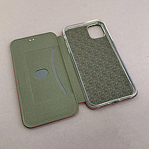 Чохол-книга для Apple iPhone 11 книжка з принтом з написом Україна на айфон 11 бордова q04j, фото 3