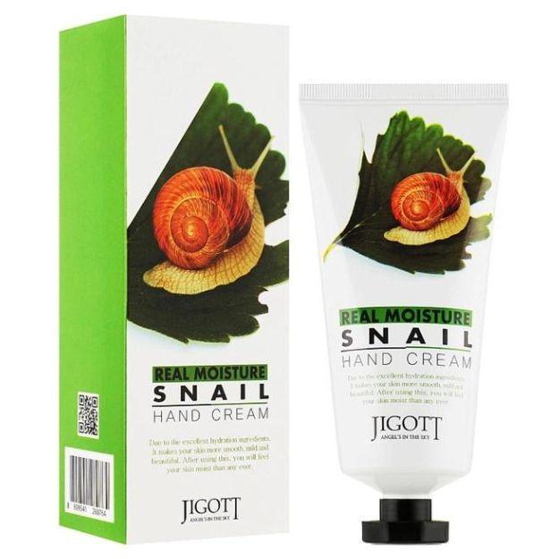 Крем для рук Jigott Real Moisture Snail hand cream 100ml, фото 1