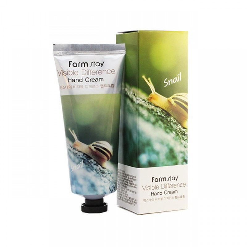 Крем для рук живильний з муцином равлики FarmStay Visible Difference Snail Hand Cream 100ml, фото 1