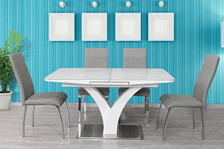 Стіл розкладний з керамічною  стільницею  Marylend 140  White Gloss Ceramic Bently T-7294 Evrodim, фото 1