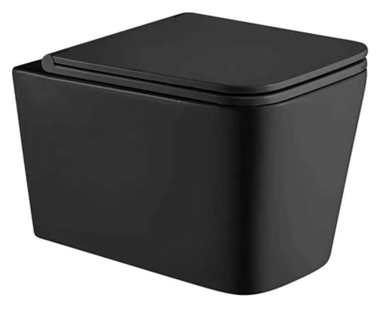 Підвісний унітаз Mixxus Premium Quadro-0302-R Black 530x360x365 mm, система змиву RIMLESS (MP6455), фото 1