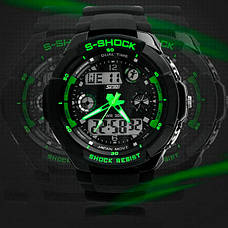 Чоловічий годинник Skmei S-Shock Green 0931 лідер продажу, фото 3
