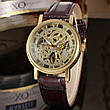 Жіночий механічний годинник Winner Gold Brown, фото 6