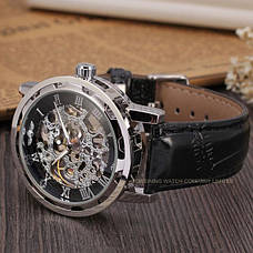 Жіночий механічний годинник Winner Black II, фото 5