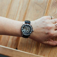 Жіночий механічний годинник Winner Black II, фото 3