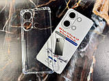 Чохол силіконовий на Xiaomi Redmi Note 13 Pro 4G ПРОТИУДАРНИЙ з потовщеними кутами прозорий захисний посилений, фото 2