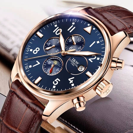 Чоловічий механічний годинник Carnival Grand Brown, фото 1