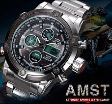 Чоловічий водостійкий тактичний годинник AMST Mountain Steel, фото 5
