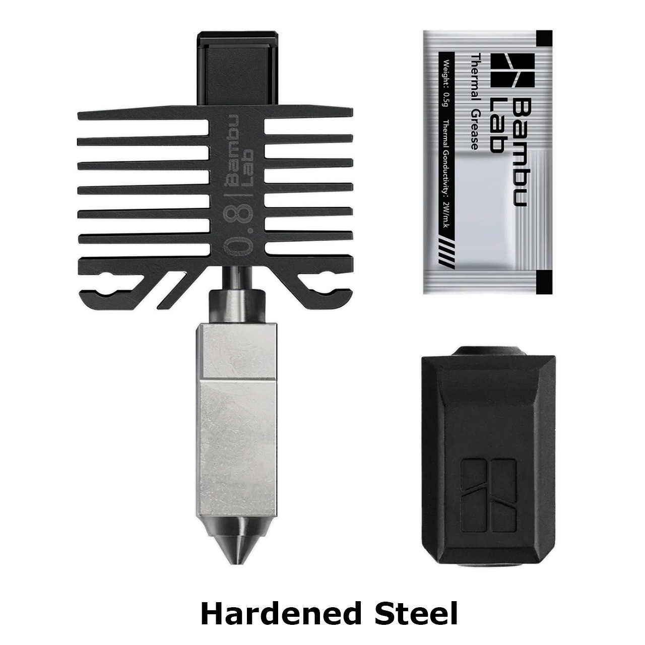 Хотенд із загартованим соплом 0.8mm для Bambu Lab X1 & P1 Series / Hotend with Hardened Steel Nozzle 0.8 (оригінал, FAH003-N-1)
