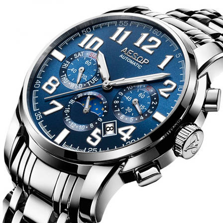 Чоловічі механічні годинники Aesop Original, фото 1