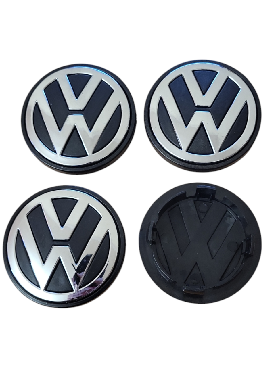 Ковпачки на диски, заглушки на диски Volkswagen VW Фольцваген 70 мм / 57 мм чорні 4 шт