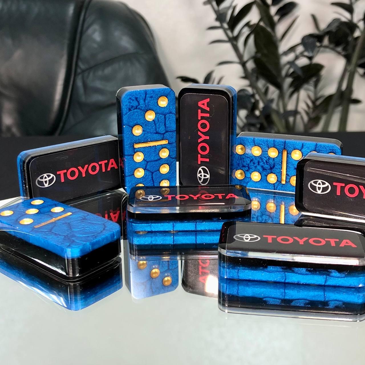 Настільна гра "Доміно" з епоксидної смоли TOYOTA, 50×24×11 см, арт. 400136