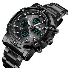 Чоловічий водостійкий тактичний годинник Skmei Molot Limited AllBlack, фото 3