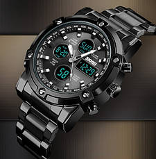 Чоловічий водостійкий тактичний годинник Skmei Molot Limited AllBlack, фото 5