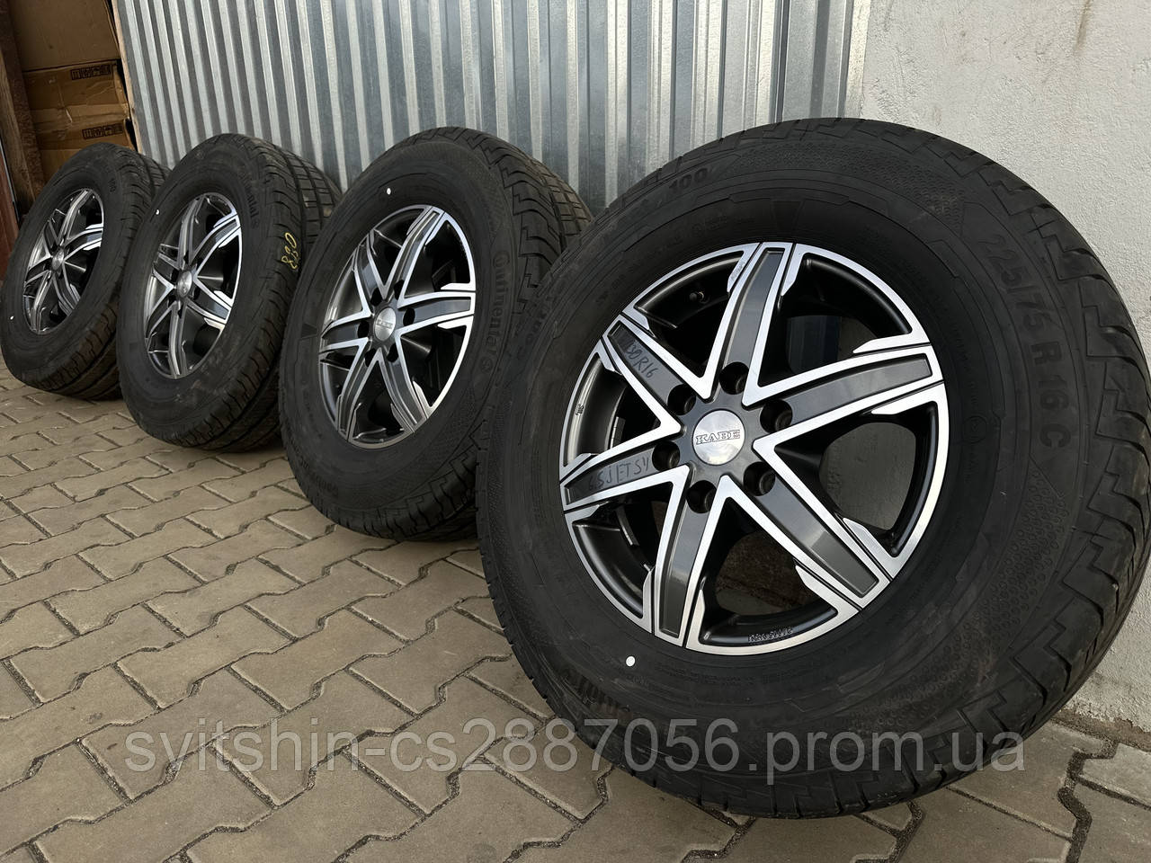 Титани 6/130 R16 6,5J ET54 + нова резина літо 225/75R16C Continental ContiVanContact 100 (2021рік)