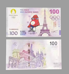 Сувенірна банкнота 100 Euro 100 євро 2024 г Франція, Олімпійські ігри