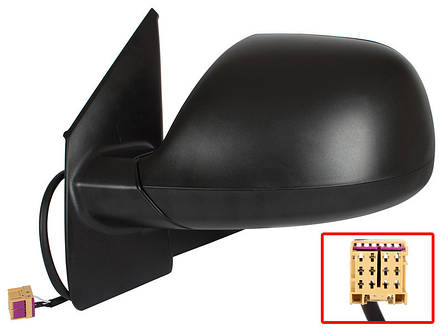 VW T5 FL 09-15 зовнішнє дзеркало електричне з підігрівом Чорне ліве, фото 2