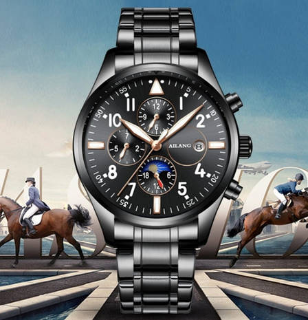 Чоловічий механічний годинник Ailang Connect автопідзавод, фото 1