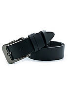 Шкіряний чоловічий ремінь Weatro 3,8 х 105-120 см Чорний wtro-ua-38k-0033, фото 2