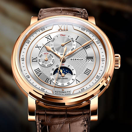 Чоловічий механічний годинник Borman Club, фото 1