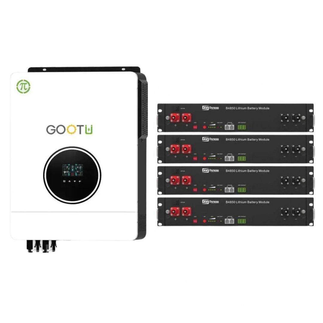 10,2 кВт інвертор Gootu 48В + 4 акумулятори Dyness B4850 комплект резервного живлення