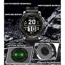 Розумний смарт годинник North Edge CrossFit GPS Black з компасом, фото 5
