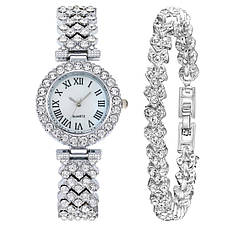 Годинник жіночий CL Queen Silver браслет у подарунок, фото 3
