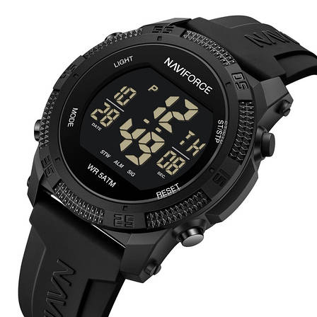 Чоловічий годинник Naviforce Europe Black тактичні для активних чоловіків, фото 1