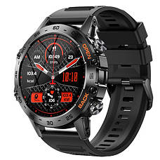 Чоловічий смарт годинник Smart Delta K52 Black Rubber, 2 ремінці, фото 3