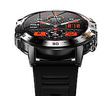 Чоловічий смарт годинник Smart Delta K52 Black Rubber, 2 ремінці, фото 4