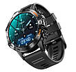 Чоловічий смарт годинник Smart Delta K52 Black Rubber, 2 ремінці, фото 10